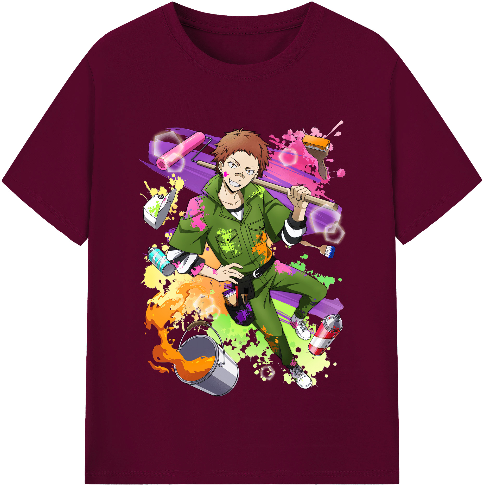 （画像用） 文豪ストレイドッグス Bungo Stray Dogs レディースカジュアルプリントTシャツ（綿100％）